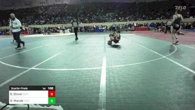 80 lbs Quarterfinal - Braylin Slover, Tuttle vs Bostik Marple, Tuttle