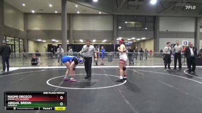 190 lbs 2nd Place Match - Abigail Brenn, Winfield vs Naomi Orozco, Dodge City Academy