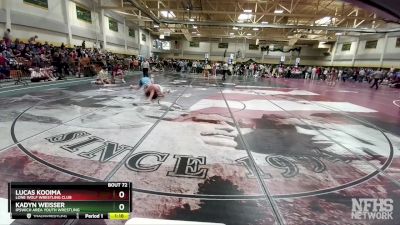 220 lbs Champ. Round 1 - Lucas Kooima, Lone Wolf Wrestling Club vs Kadyn Weisser, Ipswich Area Youth Wrestling