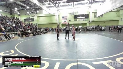 100 lbs Quarterfinal - Clairbelle Mendoza, EAGLE ROCK vs Belinda Manrique, PANORAMA