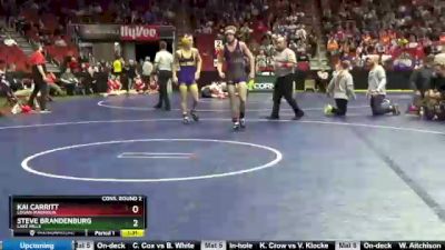 1A-132 lbs Cons. Round 2 - Kai Carritt, Logan-Magnolia vs Steve Brandenburg, Lake Mills