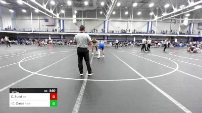 197 lbs Consi Of 8 #1 - Calvin Sund, Air Force Academy vs Cael Crebs, Naval Academy