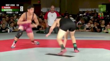 128 lbs finals Jonathan Parada vs. Isreal Saavedra