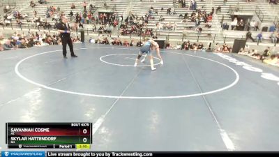 62 lbs Semifinal - SaVannah Cosme, AZ vs Skylar Hattendorf, NH