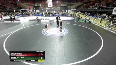 127 lbs Cons. Semi - Emily Ortiz, Legacy Wrestling Center vs Anika Bittner, California