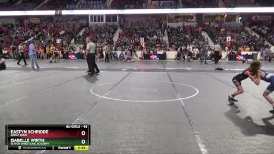 45 lbs Quarterfinal - Eastyn Schridde, Great Bend vs Isabelle Wirth, SlyFox Wrestling Academy