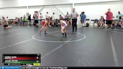 72 lbs Round 7 (8 Team) - Jaden Uhde, Rebellion vs Jacob Meyer, U2 Upstate Uprising Red