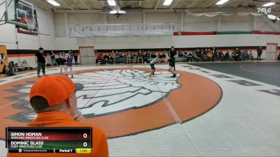 98 lbs Semifinal - Dominic Glass, Cody Wrestling Club vs Simon Homan, Worland Wrestling Club