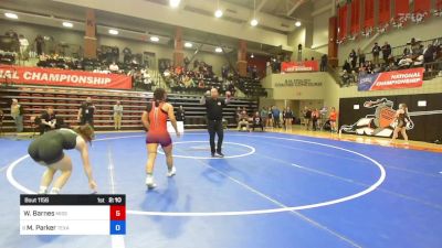 136 lbs Consi Of 16 #2 - Willow Barnes, Missouri Valley College vs Mattison Parker, Texas Wesleyan