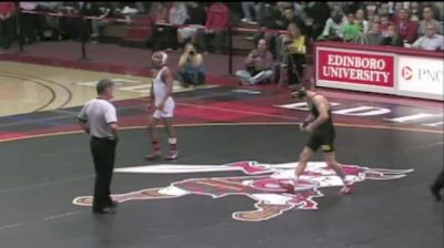 125 lbs match Tom Gilman Iowa vs. Kory Mines Edinboro