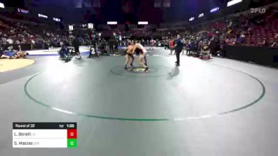 160 lbs Round Of 32 - Larry Borelli, Los Banos (SJ) vs Saheim Macias, Central (CS)