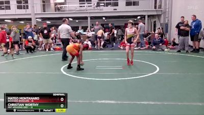 80 lbs Semis (4 Team) - Christian Worthy, Mat Assassins Grey vs Mateo Montanaro, Backyard Brawlers