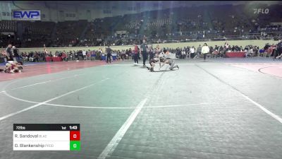 72 lbs Semifinal - Rylan Sandoval, Blackwell vs Oakley Blankenship, Prodigy Elite Wrestling