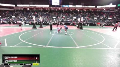 104 lbs Quarterfinal - Olivia Miller, SMM1 vs Lyric Hetzer, MOE1