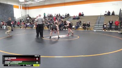 138 lbs 7th Place Match - Owen Langhurst, Prairie, Cedar Rapids vs Jax Musser, Linn-Mar