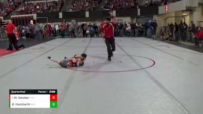 46 lbs Quarterfinal - Makhi Smoker, Poplar Wrestling Club vs Bowen Hackbarth, Bozeman Wrestling Club