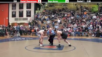 220 lbs finals Daniel Zimmerman DAK vs. Sage Hecox HAR