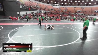 120 lbs 5th Place Match - Emmitt Bailey, Menomonie vs Hunter Iglinski, Waterford Youth Wrestling