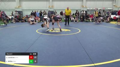 96 lbs Round 2 - Jacob Junkins, Patriots WC WV vs Logan Willis, Ragin Raisins