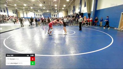 182 lbs Quarterfinal - Tucker Vician, Natick vs Jon Jauregui, Newton North