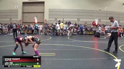 66 lbs Round 1 (10 Team) - Kynlie Tackett, WOW vs Lisa Vee, Beast Mode WA Green