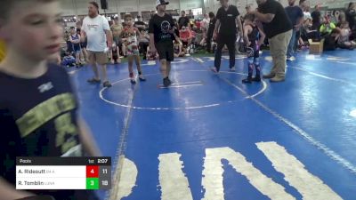 65 lbs Pools - Arian Rideoutt, 84 Athletes (VA) vs Rayden Tomblin, Lunatics