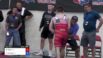 72 kg Quarters - Brett Back, Dubuque RTC vs Hunter Sturgill, Baylor Wrestling Academy