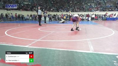 110 lbs Consi Of 32 #2 - Zeke Catterson, Jenks vs Angel Hernandez, Putnam City