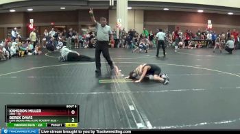 70 lbs Round 3 (4 Team) - Berek Davis, Contenders Wrestling Academy Blue vs Kameron Miller, Ares