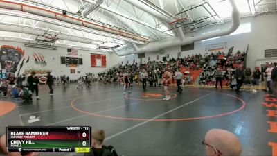 113 lbs Quarterfinal - Blake Ramaeker, Huntley Project vs Chevy Hill, Powell