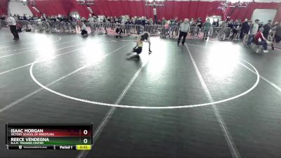 97 lbs Cons. Round 2 - Reece Vendegna, B.A.M. Training Center vs Isaac Morgan, Victory School Of Wrestling