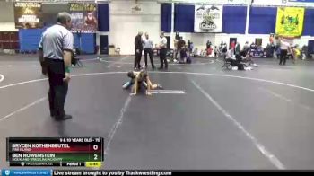 70 lbs 5th Place Match - Ben Howenstein, Siouxland Wrestling Academy vs Brycen Kothenbeutel, Pine Island