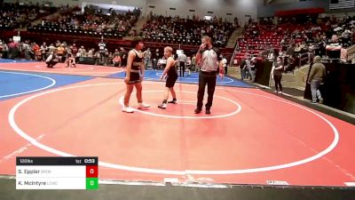 120 lbs Quarterfinal - Shine Eppler, Broken Arrow Wrestling Club vs Kellan McIntyre, Lincoln Christian