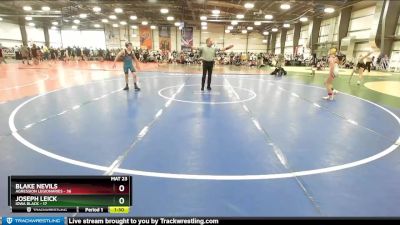 92 lbs Rd# 3 12:00pm Friday - Blake Nevils, Agression Legionaries vs Joseph Leick, Iowa Black