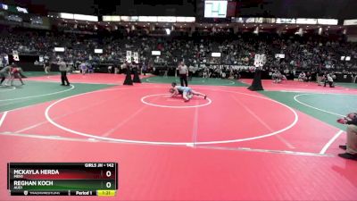 142 lbs Quarterfinal - McKayla Herda, MEN1 vs Reghan Koch, AUS1