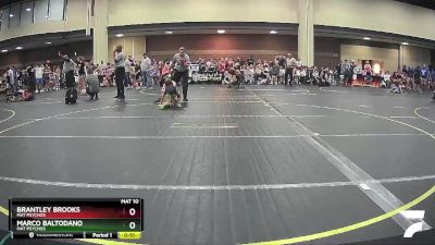 50 lbs Quarterfinal - Brantley Brooks, Mat Psychos vs Marco Baltodano, Mat Psychos