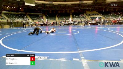 76 lbs Consi Of 4 - Case Priest, Collinsville Cardinal Youth Wrestling vs Greyson Dixon, Pryor Tigers