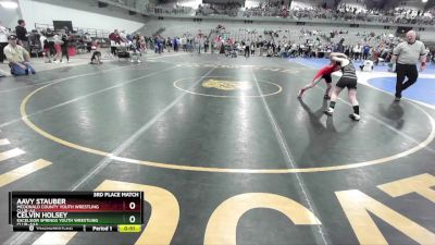 85 lbs 3rd Place Match - Aavy Stauber, McDonald County Youth Wrestling Club-AA vs Celvin Holsey, Excelsior Springs Youth Wrestling Club-AAA