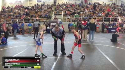 56 lbs Round 2 - Charlie Milam, CEWA vs Sophia Winkle, Springboro