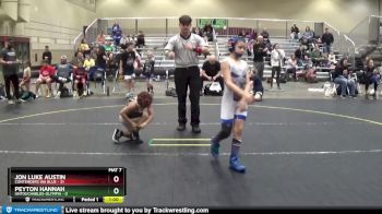 70 lbs Round 1 (4 Team) - Peyton Hannah, Untouchables-Olympia vs Jon Luke Austin, Contenders WA Blue