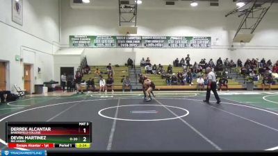 133 lbs Cons. Semi - Devin Martinez, Rio Hondo vs Derrek Alcantar, Bakersfield College