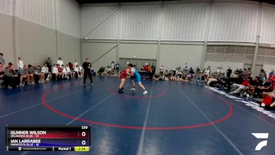 220 lbs Semis & 1st Wrestleback (8 Team) - Gunner Wilson, Oklahoma Blue vs Ian Larrabee, Minnesota Blue