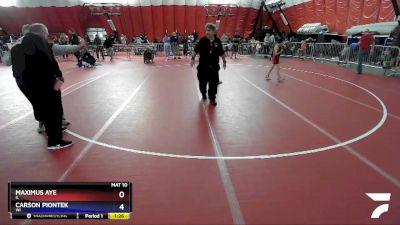 74 lbs 5th Place Match - Maximus Aye, IL vs Carson Piontek, WI