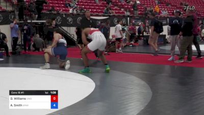 92 kg Cons 16 #1 - Dantrell Williams, Union Pines High School Wrestling vs Alexander Smith, Spartan RTC@LHP