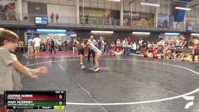 113 lbs Round 4 - Mary Mckinney, Mustang Wrestling Club vs Jasmine Norris, Ground Zero