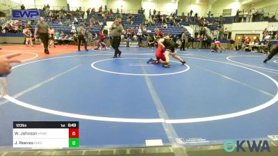 120 lbs Consolation - Weston Johnson, Hilldale Youth Wrestling Club vs Jax Reeves, Checotah Matcats