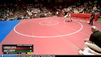 138 lbs D1/d2/d3 Finals (sat 3:00 P.m.) - Lawdon Tanck, Luxemburg-Casco vs Rhett Koenig, Prairie Du Chien