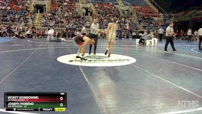 160 lbs Quarterfinal - Wyatt Kosidowski, E2-Fargo Davies vs Joseph Moreno, W3-Dickinson