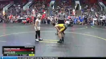 72 lbs Quarterfinals (8 Team) - Mason Aluia, South Lyon Matcats vs Maizen Kingsland, Davison