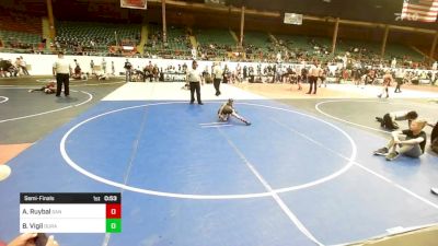 58 lbs Semifinal - Asher Ruybal, San Luis Valley WC vs Brandon Vigil, Duran Elite